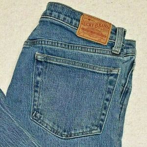 Lucky Brand Authentic Straight Crop High -Rise Blue Denim Jeans 8/29